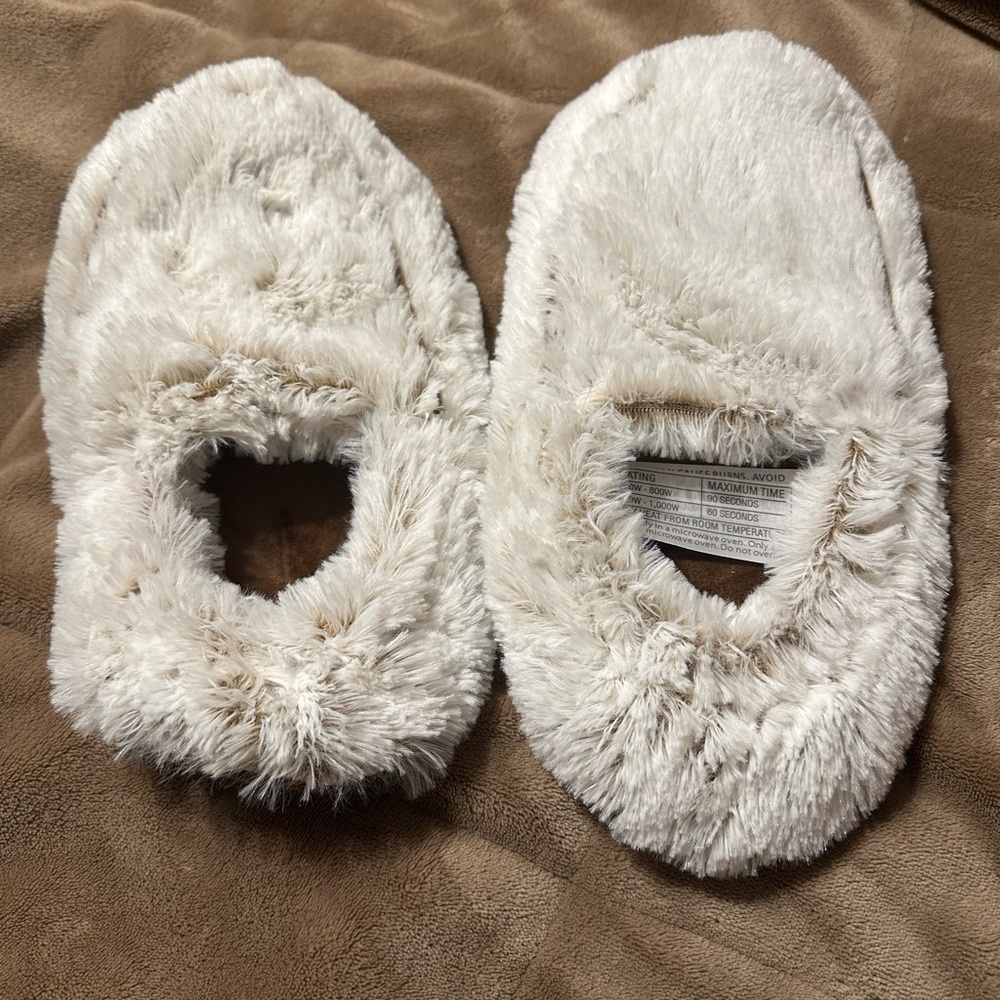 Marshmallow Brown Warmies Slippers